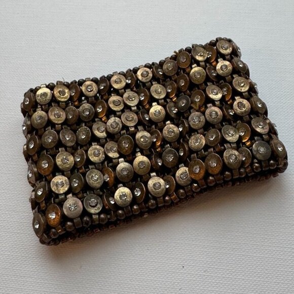 Kenneth Jay Lane Jewelry - Vintage Stretch Cuff Bracelet Metal Crystal by Kenneth Jay Lane